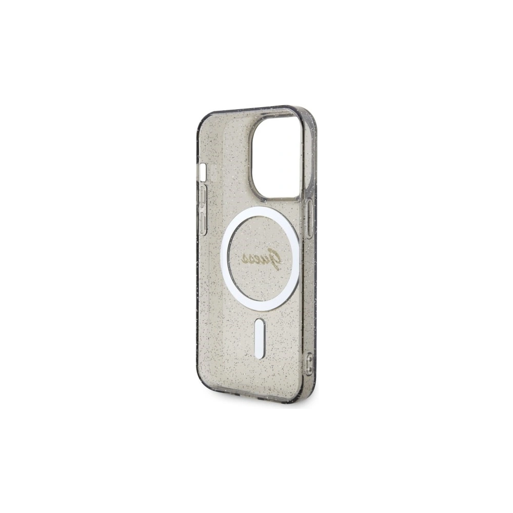 Hurtownia GSM - Etui Guess GUHMP14LHCMCGK Apple iPhone 14 Pro negru/black hardcase Glitter Gold MagSafe - GUE2481 - {ean13} - Hurt