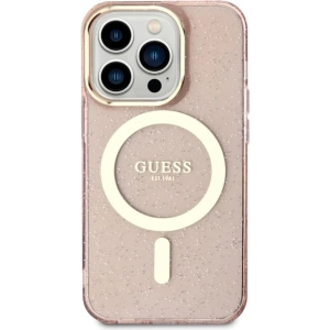 Hurtownia GSM - Etui Guess GUHMP14LHCMCGP Apple iPhone 14 Pro roz/pink hardcase Glitter Gold MagSafe - GUE2482 - {ean13} - Hurt