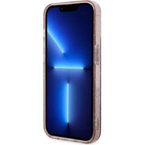 Etui Guess GUHMP14LHCMCGP Apple iPhone 14 Pro różowy/pink hardcase Glitter Gold MagSafe