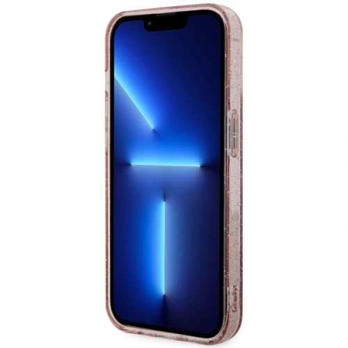 Etui Guess GUHMP14LHCMCGP Apple iPhone 14 Pro różowy/pink hardcase Glitter Gold MagSafe