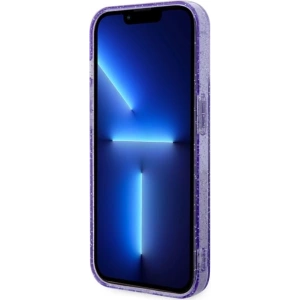 Etui Guess GUHMP14LHCMCGU Apple iPhone 14 Pro purpurowy/purple hardcase Glitter Gold MagSafe