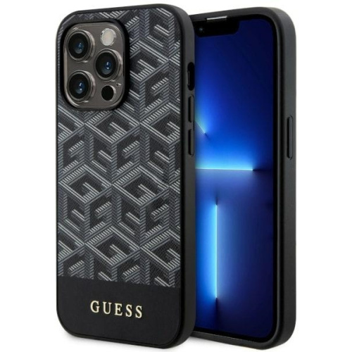 Guess Distributor - 3666339112448 - GUE2484 - Guess GUHMP14LHGCFSEK Apple iPhone 14 Pro black hardcase GCube Stripes MagSafe - B2B homescreen
