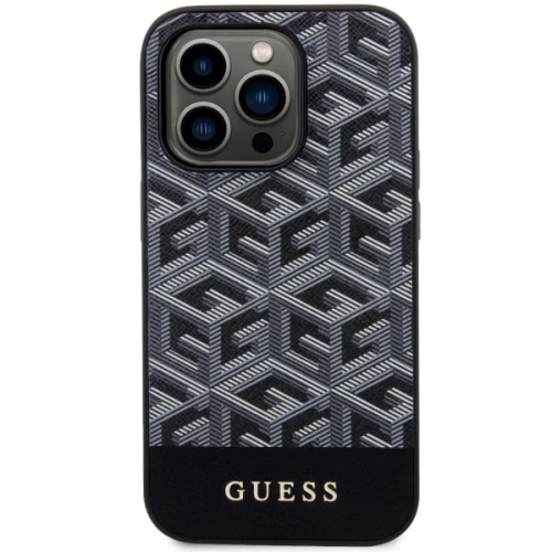 Etui Guess GUHMP14LHGCFSEK Apple iPhone 14 Pro czarny/black hardcase GCube Stripes MagSafe