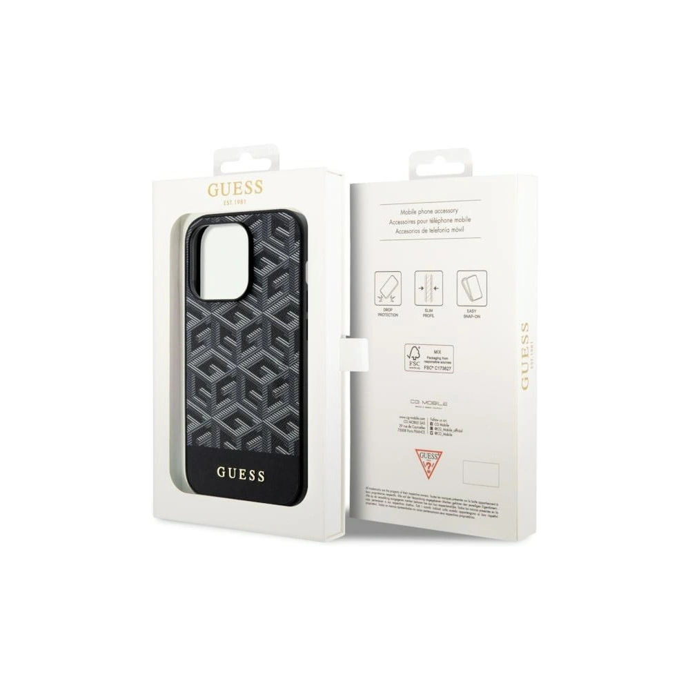 Hurtownia GSM - Etui Guess GUHMP14LHGCFSEK Apple iPhone 14 Pro negru/black hardcase GCube Stripes MagSafe - GUE2484 - {ean13} - Hurt