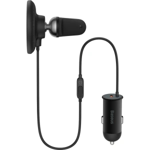 Uchwyt samochodowy z ładowarką bezprzewodową MagSafe Baseus ładowarka samochodowa 40W czarna