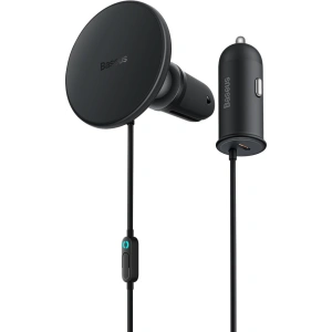 Hurtownia GSM - Autós tartó MagSafe vezeték nélküli töltővel Baseus 40W-os fekete autós töltő - BSU4025BLK - {ean13} - Hurt