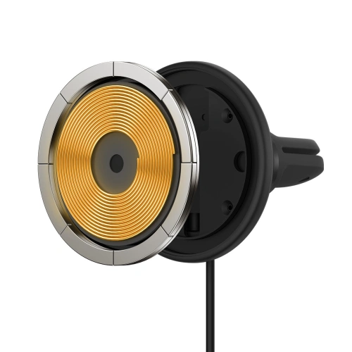 Uchwyt samochodowy z ładowarką bezprzewodową MagSafe Baseus ładowarka samochodowa 40W czarna