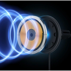 Uchwyt samochodowy z ładowarką bezprzewodową MagSafe Baseus ładowarka samochodowa 40W czarna