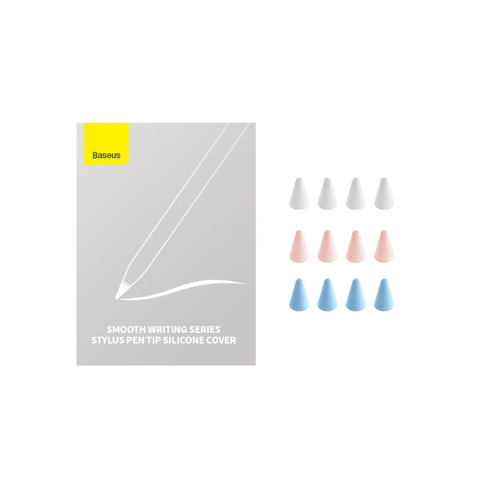 Wholesale Replacement silicone tips for stylus Baseus white / blue / pink (soft) [12 PACK] - BSU4029 - {ean13} - Hurt