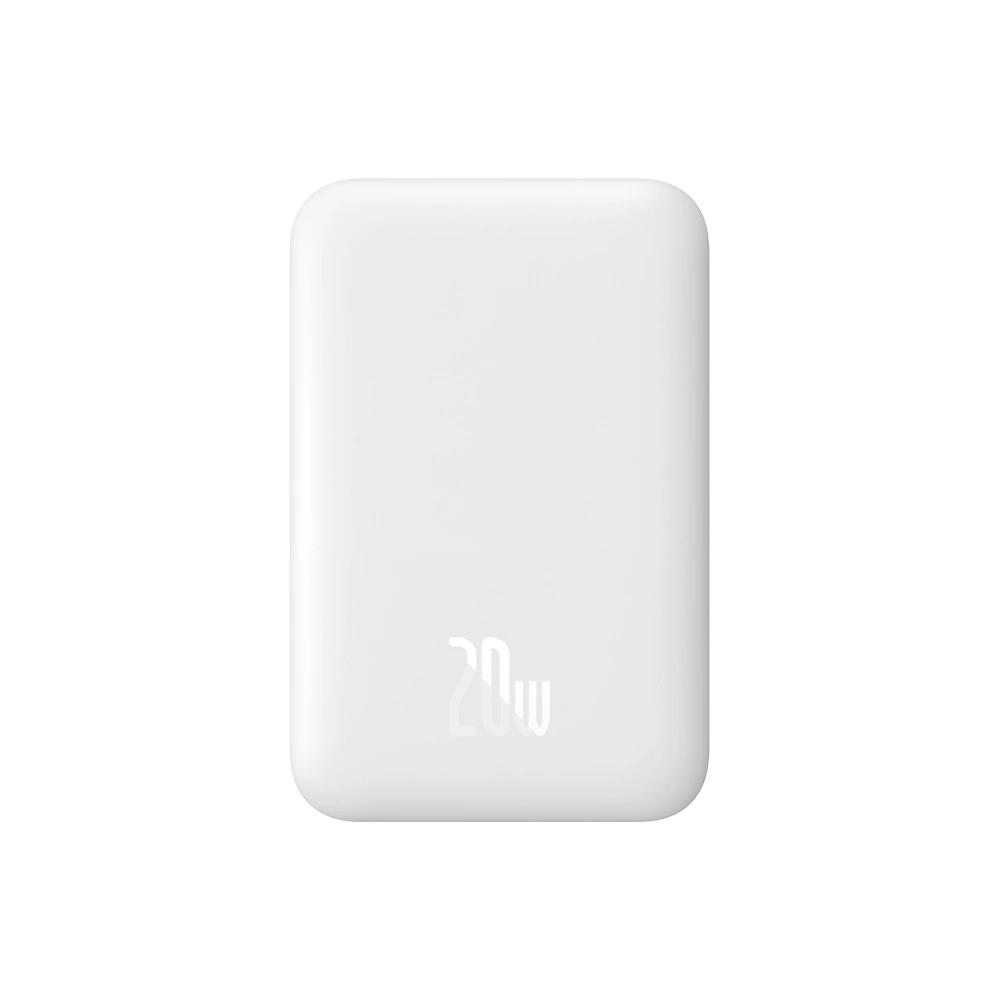 Hurtownia GSM - Powerbank Baseus Magnetic MagSafe 15W/PD 20W 6000mAh weiß (Overseas Edition) + USB-C/USB-C Kabel 60W 3A 0.5m weiß - BSU4030 - {ean13} - Hurt