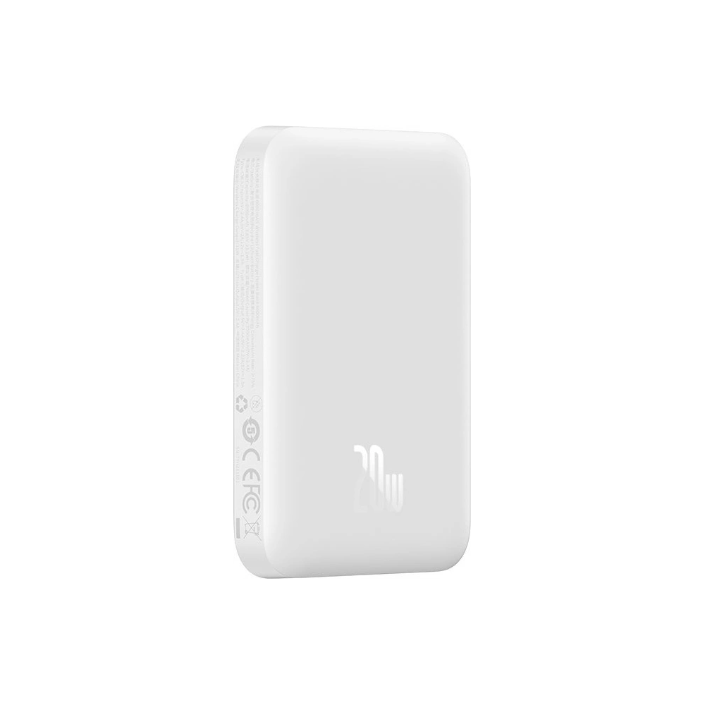 Hurtownia GSM - Powerbank Baseus Magnetic MagSafe 15W/PD 20W 6000mAh weiß (Overseas Edition) + USB-C/USB-C Kabel 60W 3A 0.5m weiß - BSU4030 - {ean13} - Hurt
