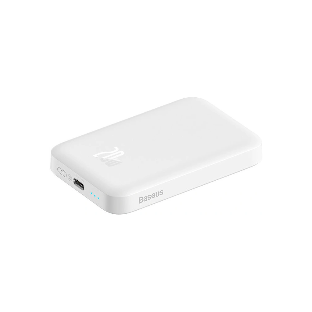 Hurtownia GSM - Powerbank Baseus Magnetic MagSafe 15W/PD 20W 6000mAh weiß (Overseas Edition) + USB-C/USB-C Kabel 60W 3A 0.5m weiß - BSU4030 - {ean13} - Hurt