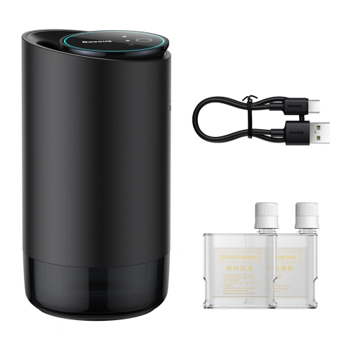 Samochodowy odświeżacz powietrza Baseus Wisdom czarny (Woda kolońska + mięta)