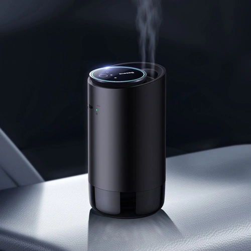Samochodowy odświeżacz powietrza Baseus czarny (biała herbata / soczysta brzoskwinia) + kabel USB-C 1m