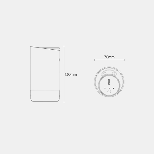 Samochodowy odświeżacz powietrza Baseus czarny (biała herbata / soczysta brzoskwinia) + kabel USB-C 1m