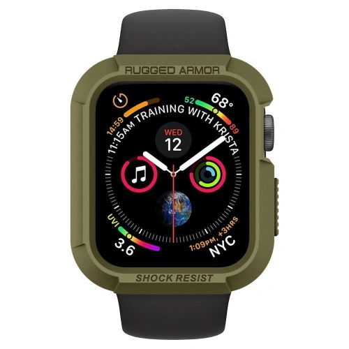 Etui Spigen Rugged Armor Apple Watch 4/5/6/7/SE 44/45mm Olive Green