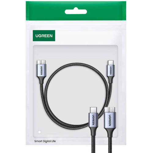 Ugreen Distributor - 6941876212316 - UGR1525 - UGREEN 15231 USB-C/microUSB cable 0.5m (star gray) - B2B homescreen
