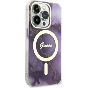 Wholesale Case Guess GUHMP14LHTMRSU Apple iPhone 14 Pro purple/purple hardcase Golden Marble MagSafe - GUE2488 - {ean13} - Hurt
