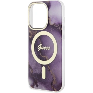 Hurtownia GSM - Etui Guess GUHMP14LHTMRSU Apple iPhone 14 Pro purpurie/hardcase Golden Marble MagSafe - GUE2488 - {ean13} - Hurt