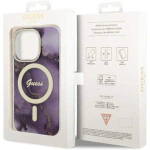 Hurtownia GSM - Etui Guess GUHMP14LHTMRSU Apple iPhone 14 Pro purpurie/hardcase Golden Marble MagSafe - GUE2488 - {ean13} - Hurt