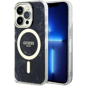 Hurtownia GSM - Etui Guess GUHMP14LPCUMAK Apple iPhone 14 Pro negru/black hardcase Marble MagSafe - GUE2490 - {ean13} - Hurt