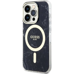 Hurtownia GSM - Etui Guess GUHMP14LPCUMAK Apple iPhone 14 Pro negru/black hardcase Marble MagSafe - GUE2490 - {ean13} - Hurt