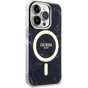 Hurtownia GSM - Etui Guess GUHMP14LPCUMAK Apple iPhone 14 Pro negru/black hardcase Marble MagSafe - GUE2490 - {ean13} - Hurt