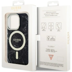 Hurtownia GSM - Etui Guess GUHMP14LPCUMAK Apple iPhone 14 Pro negru/black hardcase Marble MagSafe - GUE2490 - {ean13} - Hurt