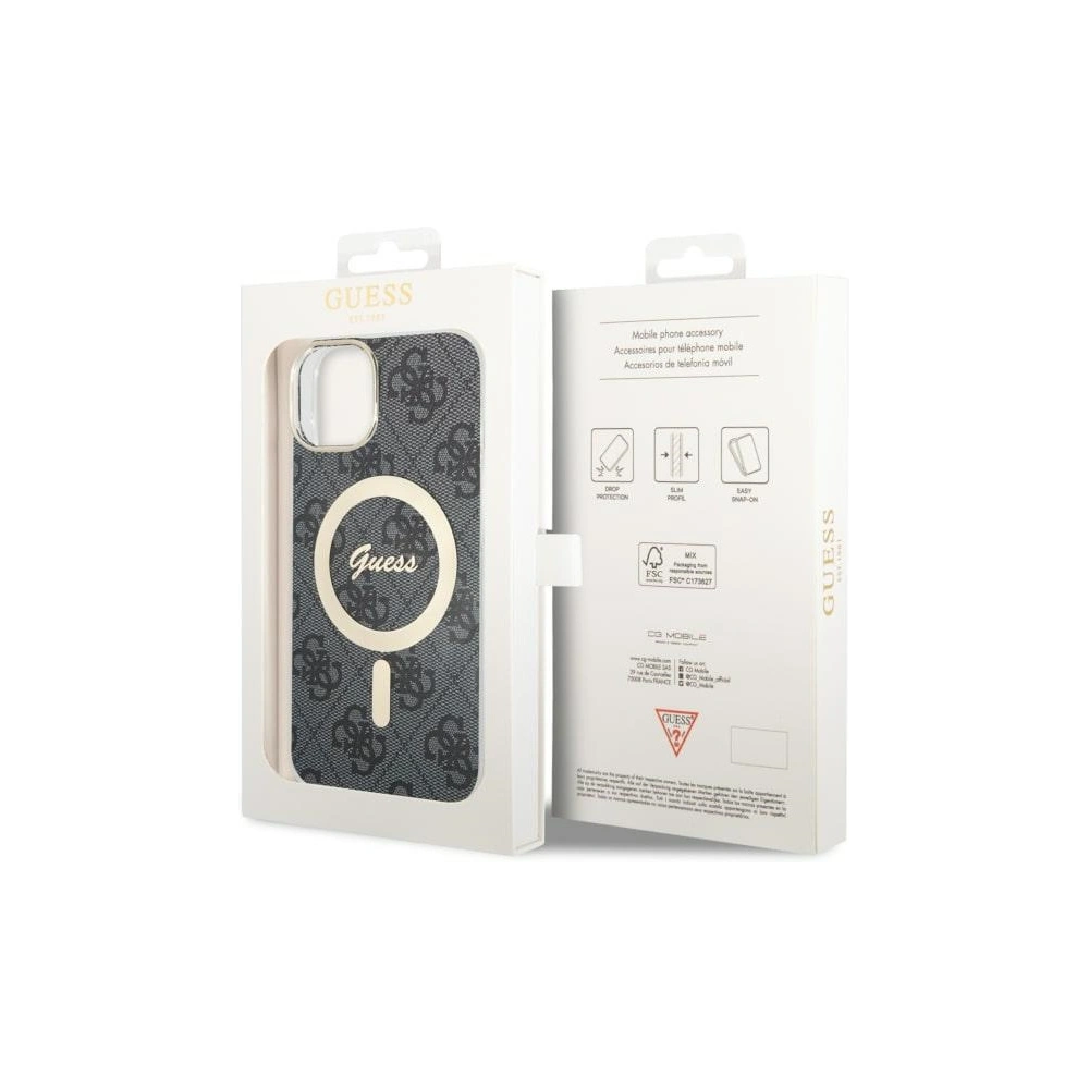 Wholesale Case Guess GUHMP14MH4STK Apple iPhone 14 Plus / 15 Plus black/black hardcase 4G MagSafe - GUE2491 - {ean13} - Hurt