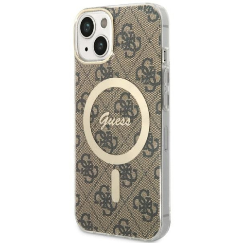 Guess Distributor - 3666339127213 - GUE2494 - Case Guess GUHMP14MH4STW Apple iPhone 14 Plus / 15 Plus brown/brown hardcase 4G MagSafe - B2B homescreen