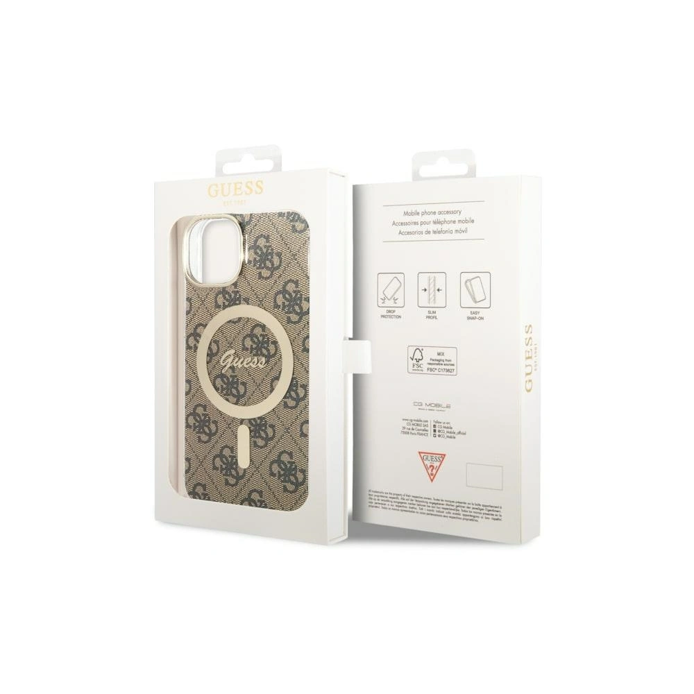 Hurtownia GSM - Etui Guess GUHMP14MH4STW Apple iPhone 14 Plus / 15 Plus hnědý/brown hardcase 4G MagSafe - GUE2494 - {ean13} - Hurt