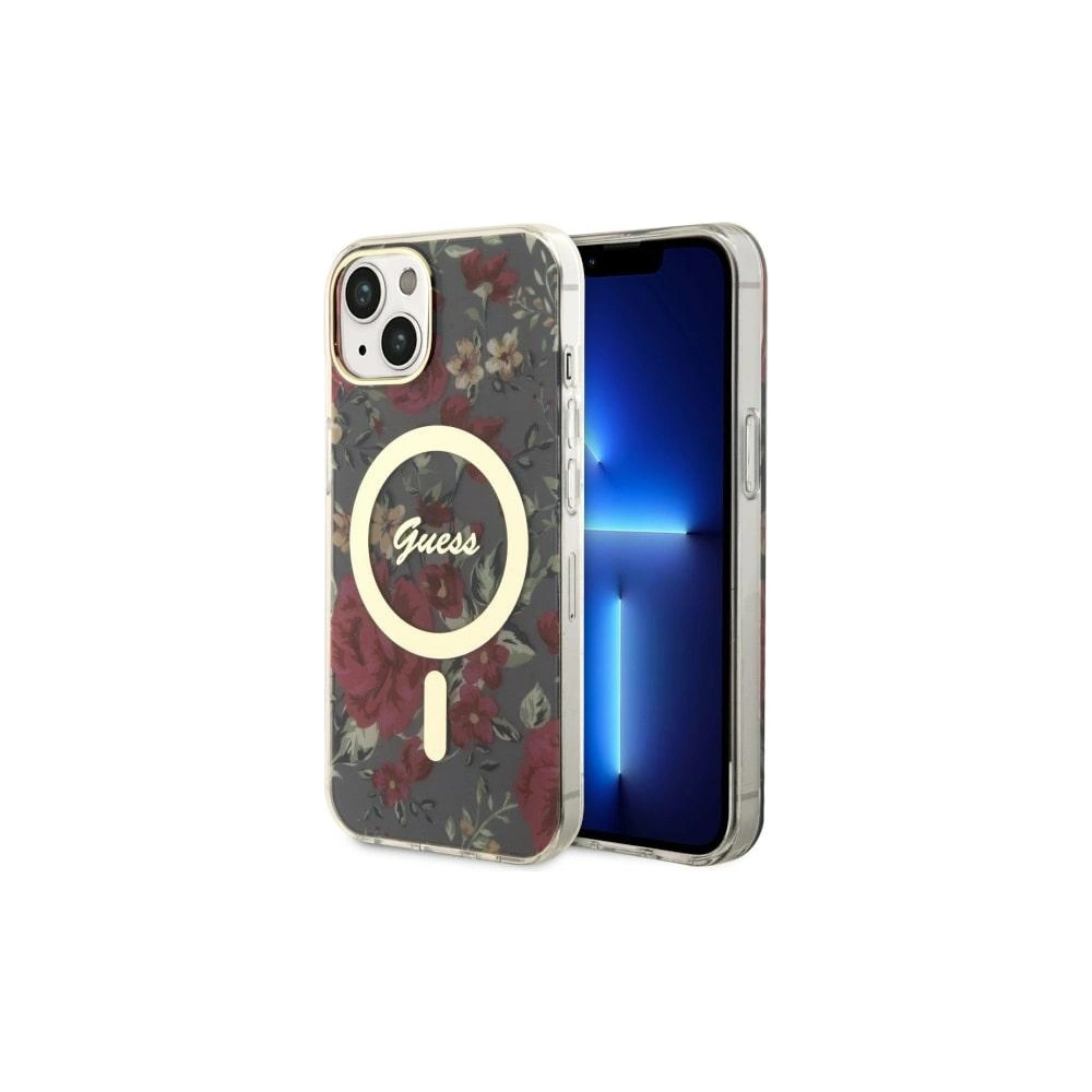 Hurtownia GSM - Etui Guess GUHMP14MHCFWSA Apple iPhone 14 Plus / 15 Plus grün/khaki Hardcase Flower MagSafe - GUE2495 - {ean13} - Hurt
