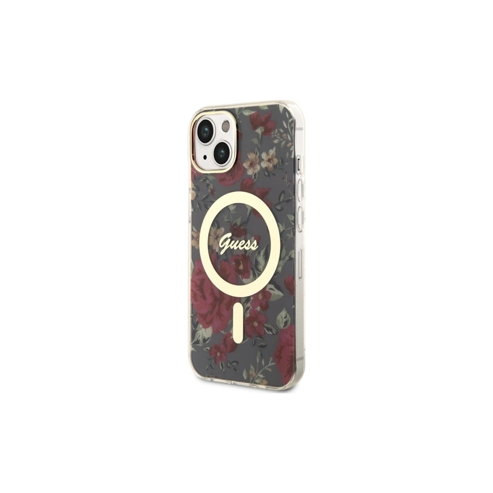 Hurtownia GSM - Etui Guess GUHMP14MHCFWSA Apple iPhone 14 Plus / 15 Plus grün/khaki Hardcase Flower MagSafe - GUE2495 - {ean13} - Hurt