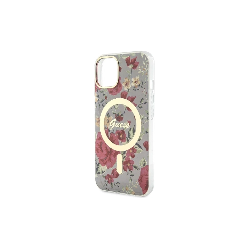 Hurtownia GSM - Etui Guess GUHMP14MHCFWSA Apple iPhone 14 Plus / 15 Plus verde/khaki hardcase Flower MagSafe - GUE2495 - {ean13} - Hurt