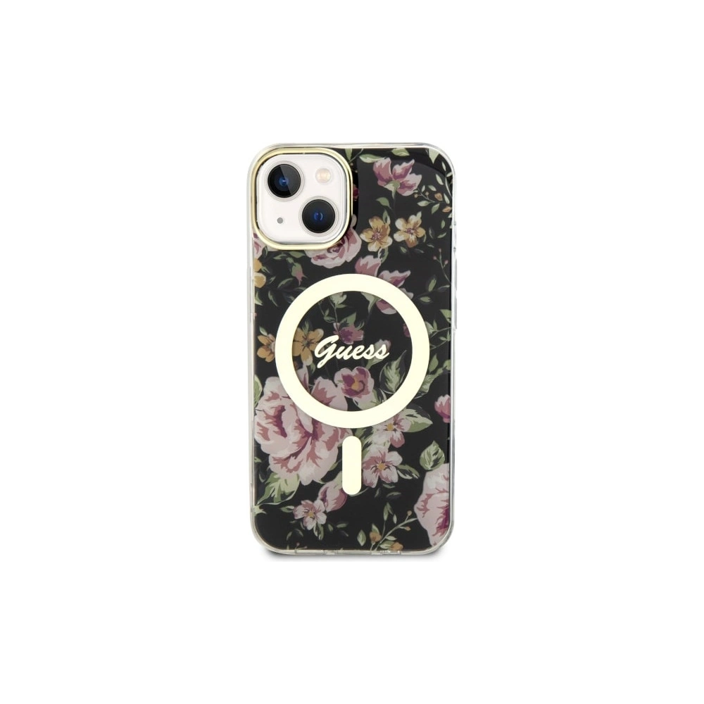 Hurtownia GSM - Etui Guess GUHMP14MHCFWSK Apple iPhone 14 Plus / 15 Plus schwarz/black hardcase Flower MagSafe - GUE2496 - {ean13} - Hurt