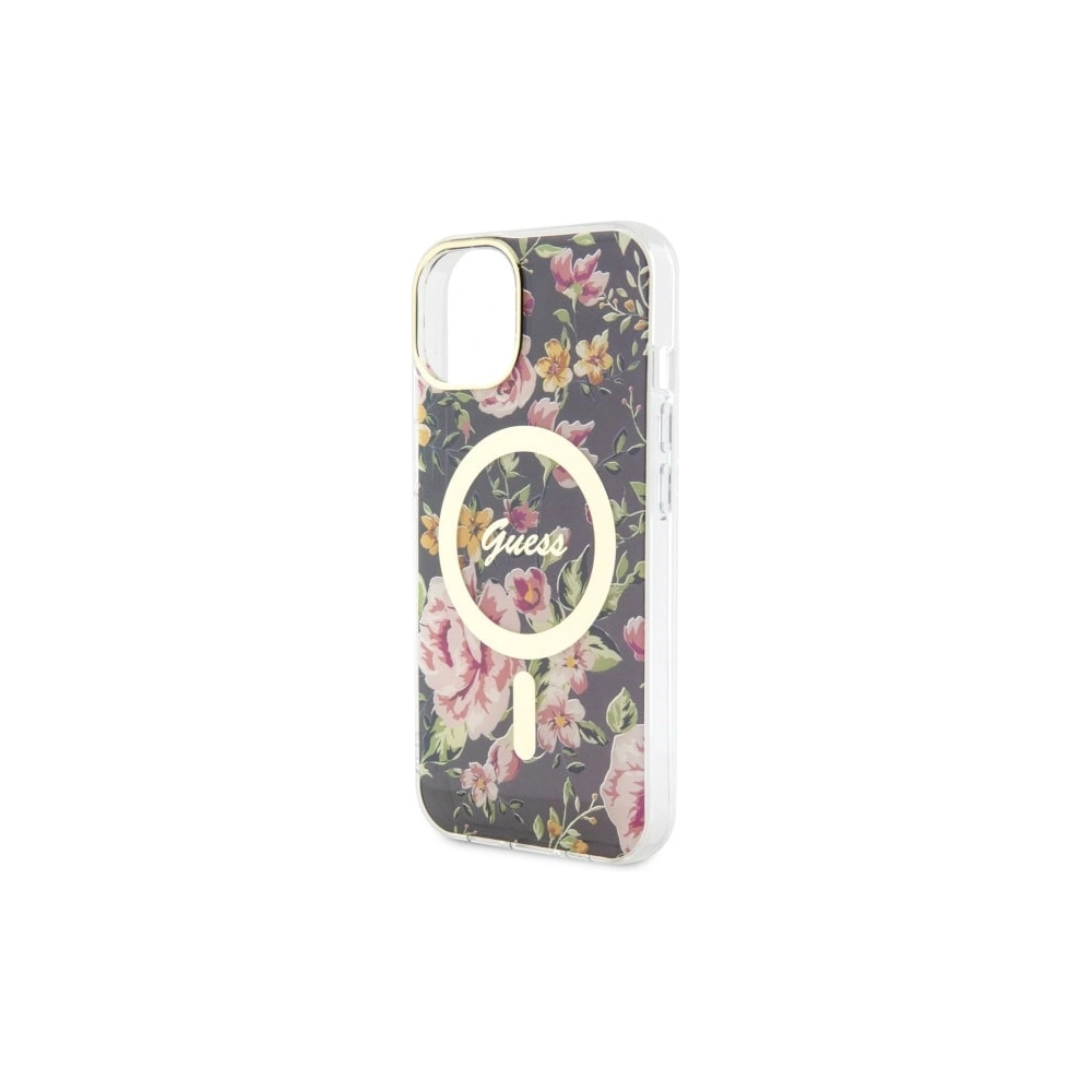 Hurtownia GSM - Etui Guess GUHMP14MHCFWSK Apple iPhone 14 Plus / 15 Plus schwarz/black hardcase Flower MagSafe - GUE2496 - {ean13} - Hurt