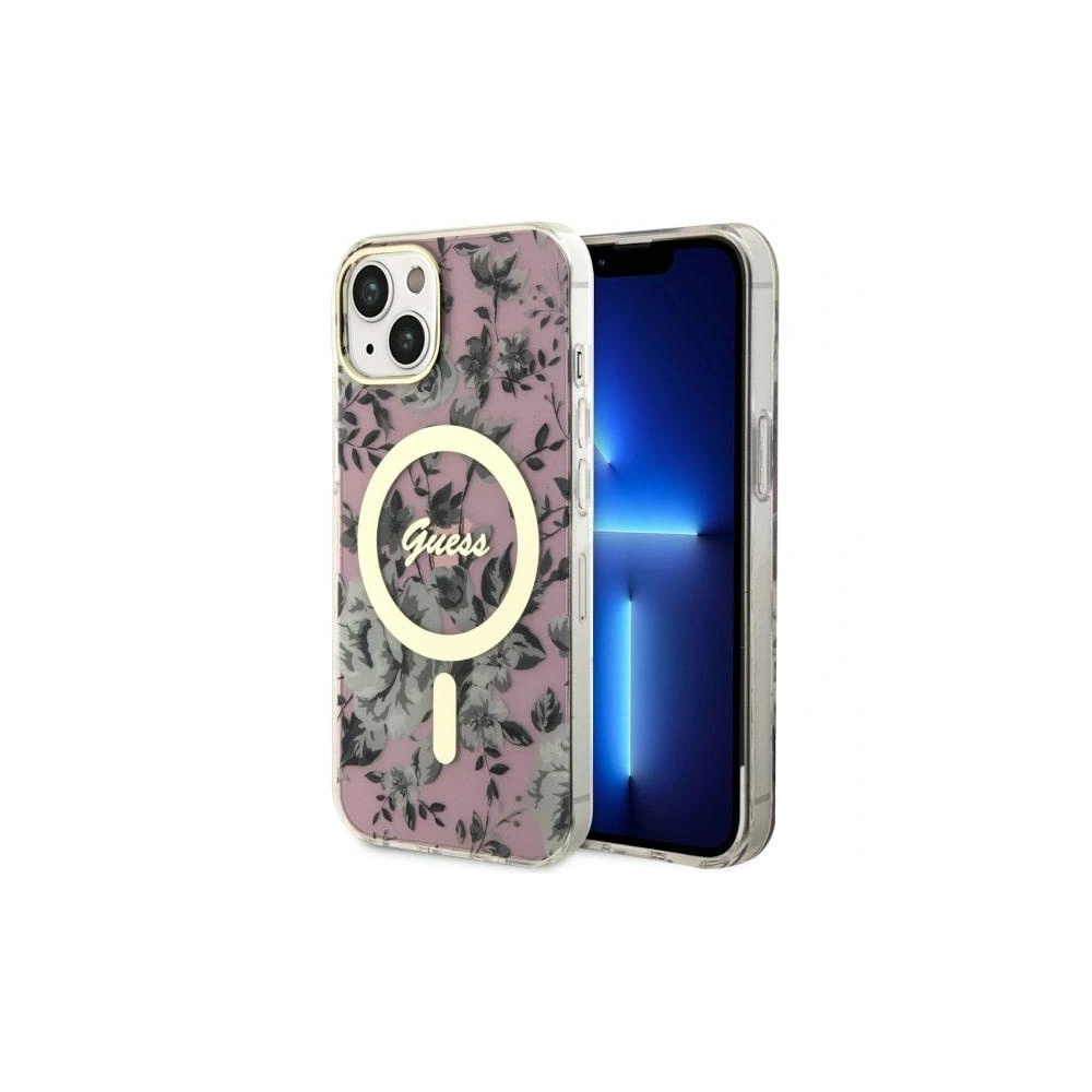 Hurtownia GSM - Etui Guess GUHMP14MHCFWSP Apple iPhone 14 Plus / 15 Plus rózsaszín/pink hardcase Flower MagSafe - GUE2497 - {ean13} - Hurt