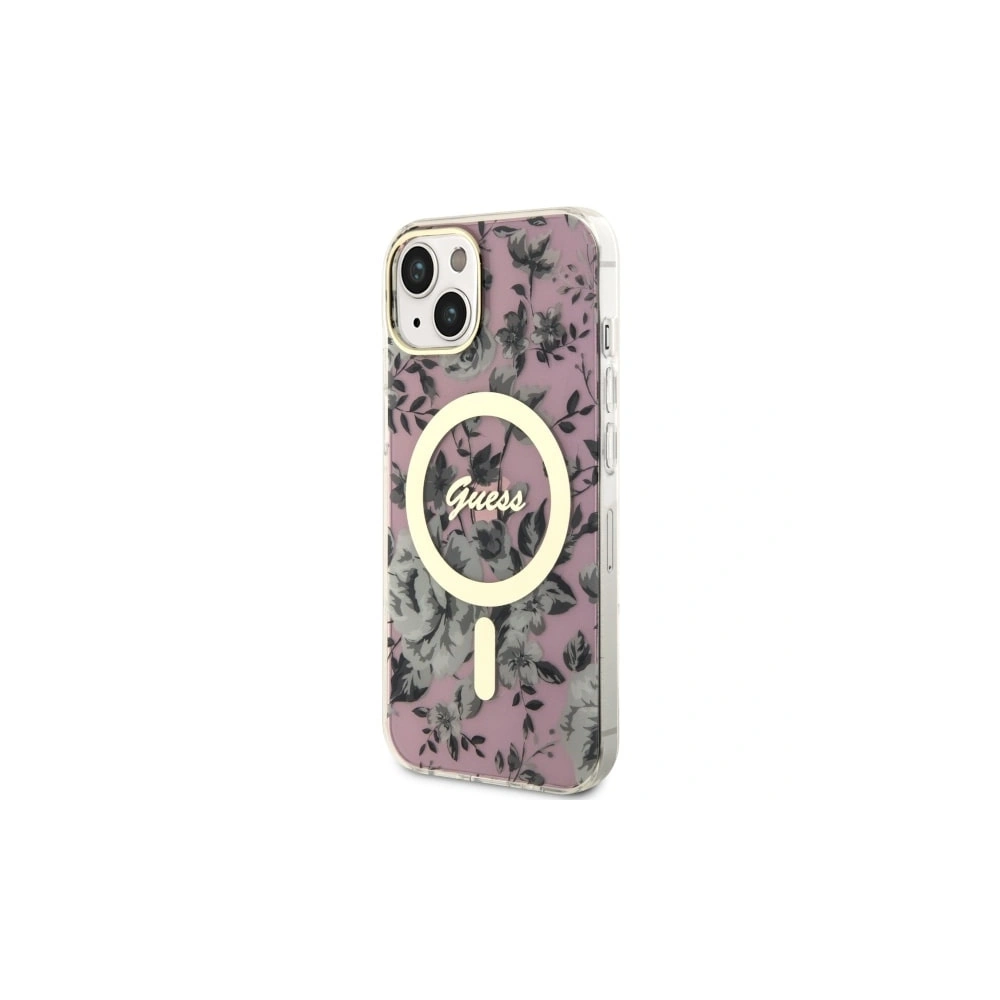 Hurtownia GSM - Etui Guess GUHMP14MHCFWSP Apple iPhone 14 Plus / 15 Plus rózsaszín/pink hardcase Flower MagSafe - GUE2497 - {ean13} - Hurt