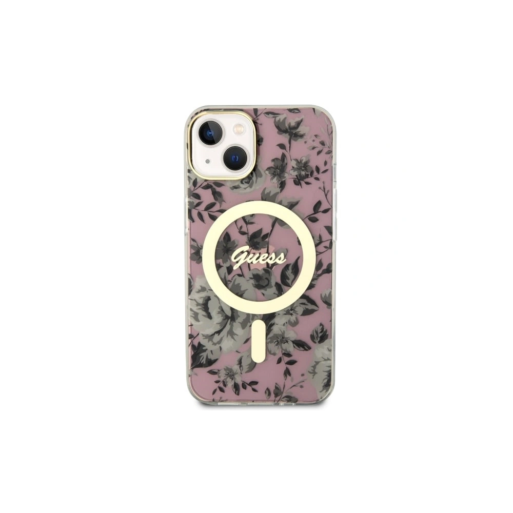 Hurtownia GSM - Etui Guess GUHMP14MHCFWSP Apple iPhone 14 Plus / 15 Plus rózsaszín/pink hardcase Flower MagSafe - GUE2497 - {ean13} - Hurt