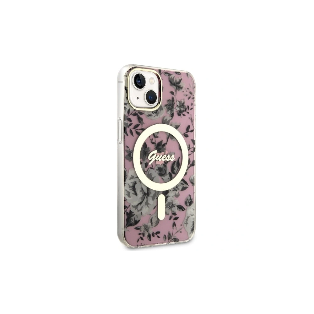 Hurtownia GSM - Etui Guess GUHMP14MHCFWSP Apple iPhone 14 Plus / 15 Plus rózsaszín/pink hardcase Flower MagSafe - GUE2497 - {ean13} - Hurt