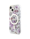 Wholesale Guess GUHMP14MHCFWST Apple iPhone 14 Plus / 15 Plus transparent hardcase Flower MagSafe - GUE2498 - {ean13} - Hurt