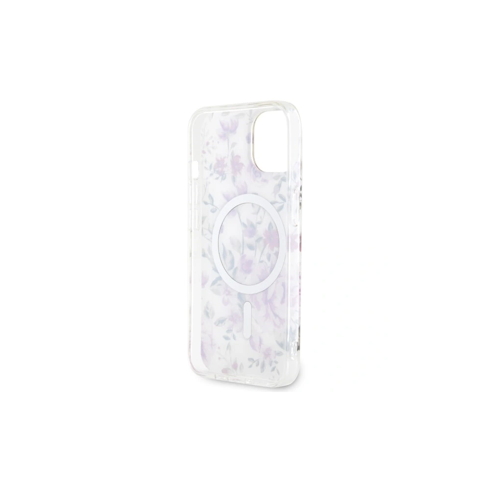 Wholesale Guess GUHMP14MHCFWST Apple iPhone 14 Plus / 15 Plus transparent hardcase Flower MagSafe - GUE2498 - {ean13} - Hurt