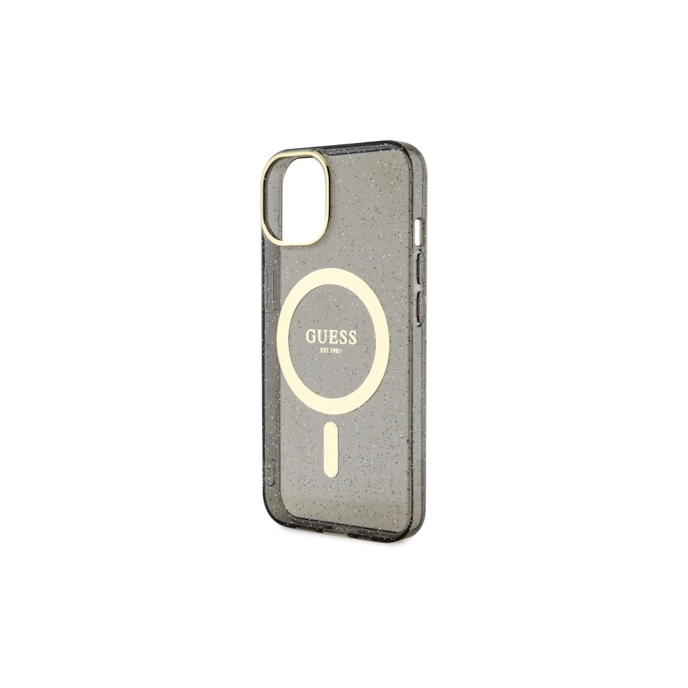 Hurtownia GSM - Etui Guess GUHMP14MHCMCGK Apple iPhone 14 Plus / 15 Plus negru/black hardcase Glitter Gold MagSafe - GUE2499 - {ean13} - Hurt
