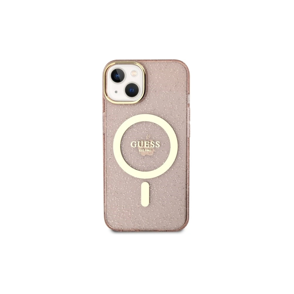 Hurtownia GSM - Etui Guess GUHMP14MHCMCGP Apple iPhone 14 Plus / 15 Plus rozie/pink hardcase Glitter Gold MagSafe - GUE2500 - {ean13} - Hurt
