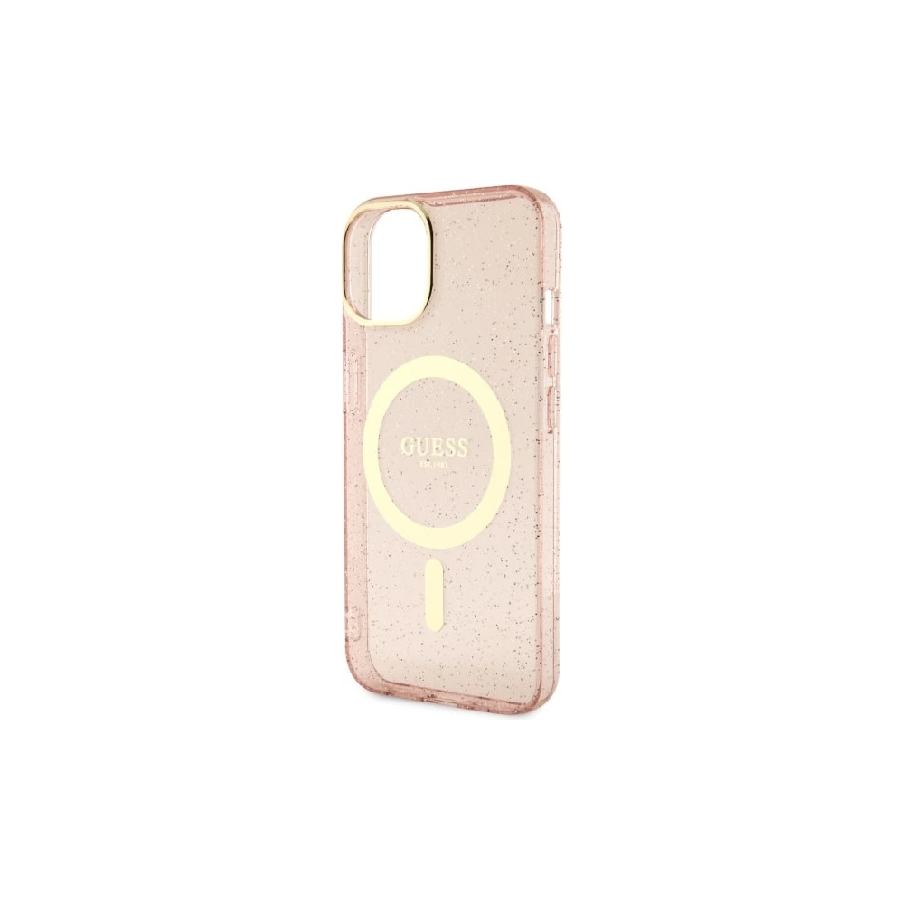 Hurtownia GSM - Etui Guess GUHMP14MHCMCGP Apple iPhone 14 Plus / 15 Plus rozie/pink hardcase Glitter Gold MagSafe - GUE2500 - {ean13} - Hurt