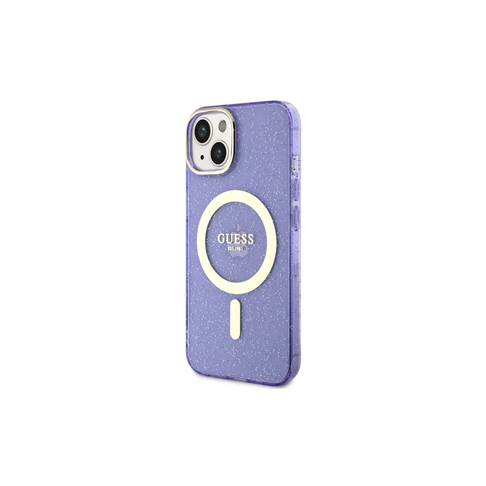 Hurtownia GSM - Etui Guess GUHMP14MHCMCGU Apple iPhone 14 Plus / 15 Plus purpuriu/purple hardcase Glitter Gold MagSafe - GUE2501 - {ean13} - Hurt