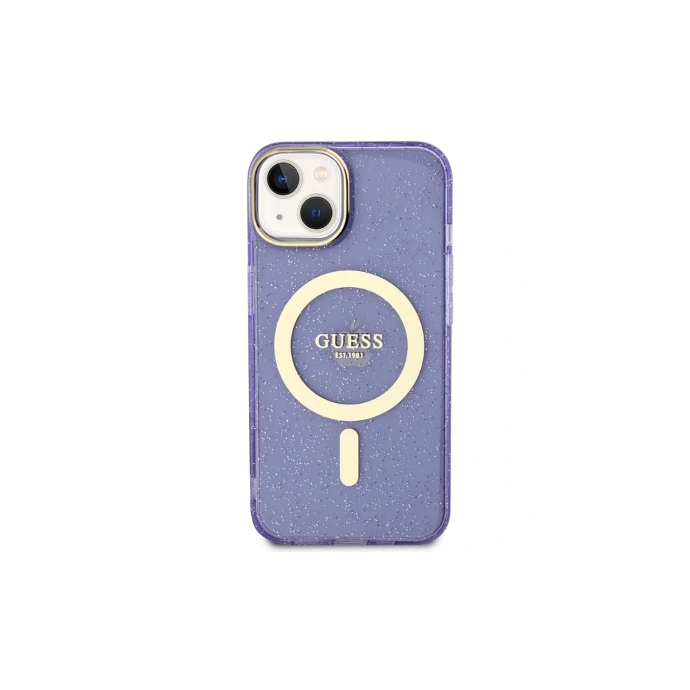 Hurtownia GSM - Etui Guess GUHMP14MHCMCGU Apple iPhone 14 Plus / 15 Plus purpuriu/purple hardcase Glitter Gold MagSafe - GUE2501 - {ean13} - Hurt