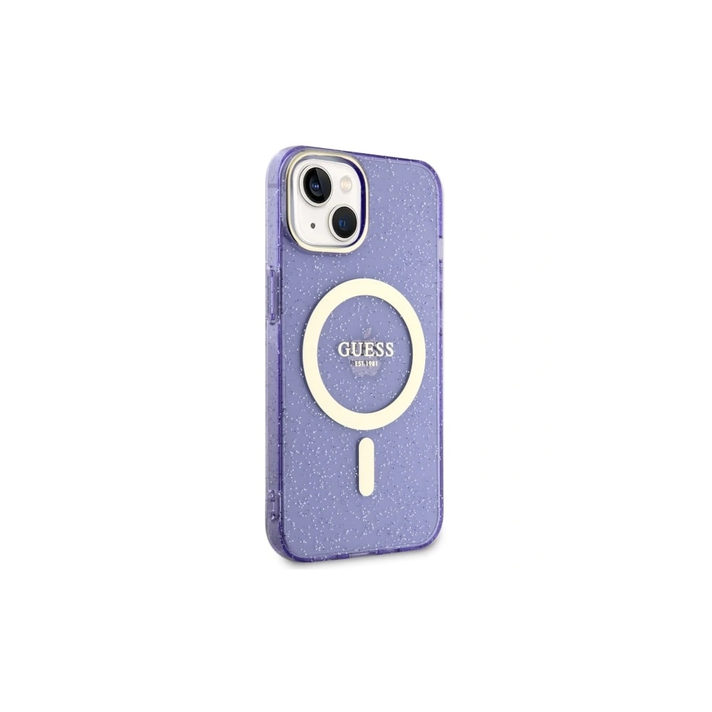 Hurtownia GSM - Etui Guess GUHMP14MHCMCGU Apple iPhone 14 Plus / 15 Plus purpuriu/purple hardcase Glitter Gold MagSafe - GUE2501 - {ean13} - Hurt