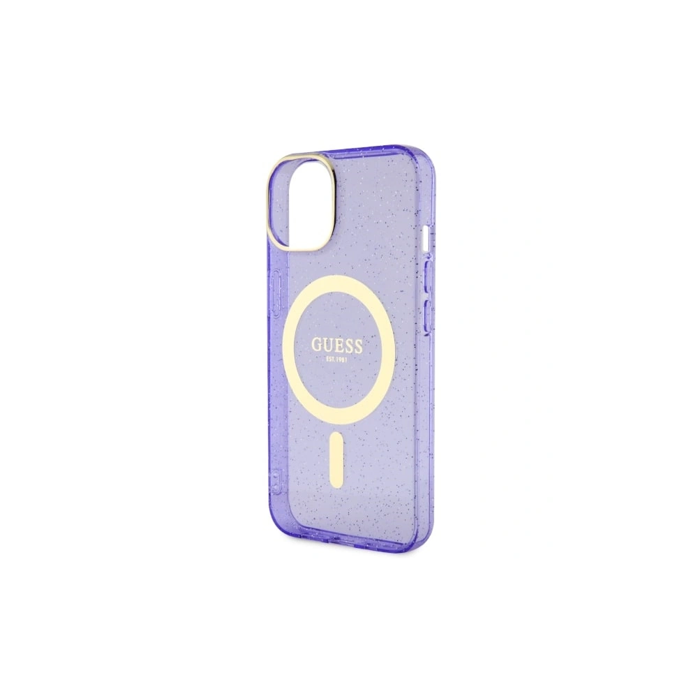 Hurtownia GSM - Etui Guess GUHMP14MHCMCGU Apple iPhone 14 Plus / 15 Plus purpuriu/purple hardcase Glitter Gold MagSafe - GUE2501 - {ean13} - Hurt