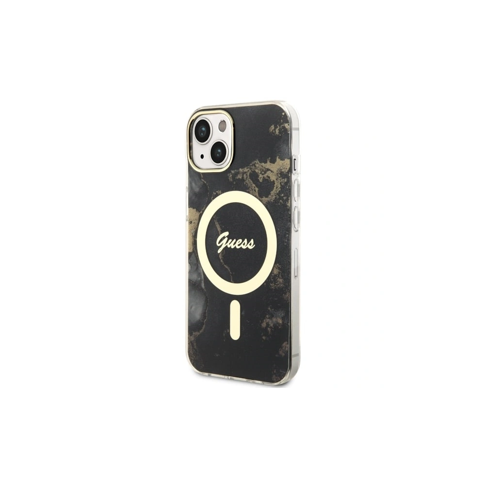 Hurtownia GSM - Etui Guess GUHMP14MHTMRSK Apple iPhone 14 Plus / 15 Plus černý/black hardcase Golden Marble MagSafe - GUE2503 - {ean13} - Hurt